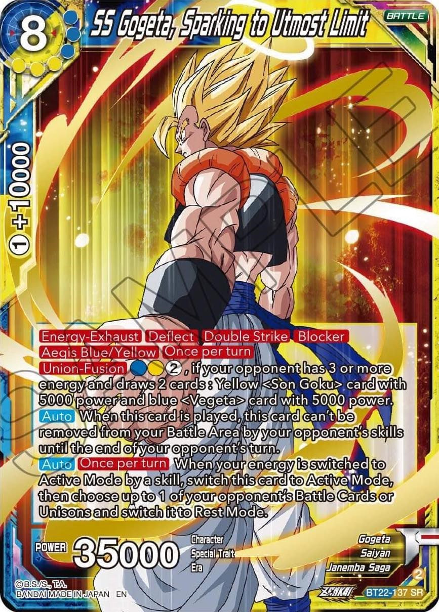 SS Gogeta, Sparking to Utmost Limit (BT22-137) [Critical Blow] | Fandemonia Ltd