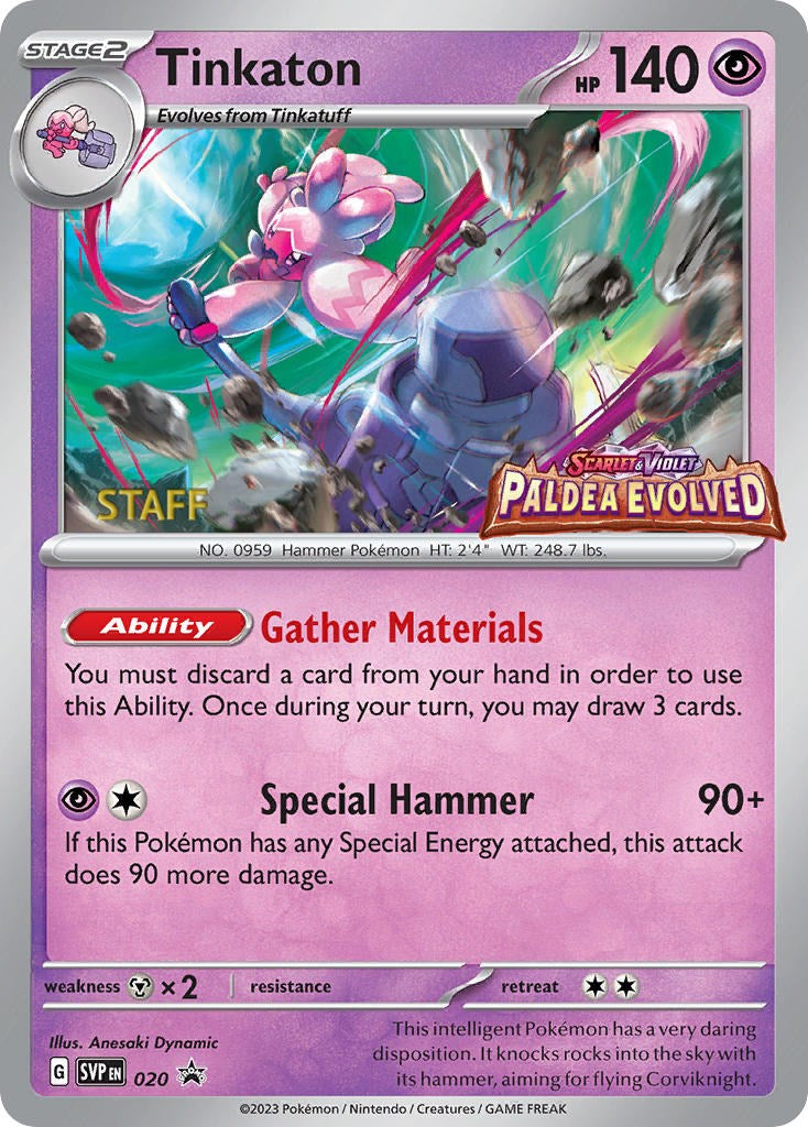 Tinkaton (020) (Staff Promo) [Scarlet & Violet: Black Star Promos] | Fandemonia Ltd