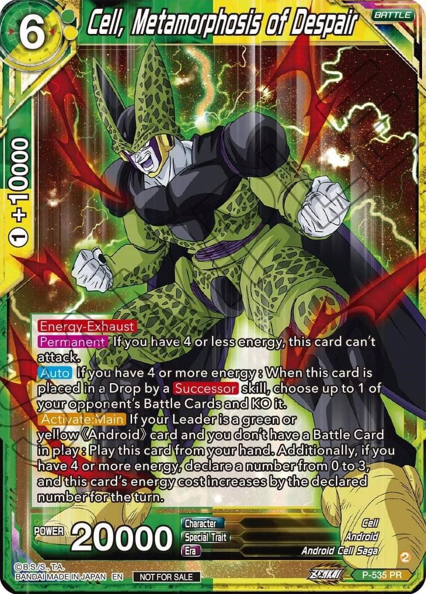 Cell, Metamorphosis of Despair (Zenkai Series Tournament Pack Vol.5) (P-535) [Tournament Promotion Cards] | Fandemonia Ltd