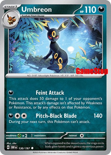 Umbreon (130/197) (GameStop Exclusive) [Scarlet & Violet: Black Star Promos] | Fandemonia Ltd