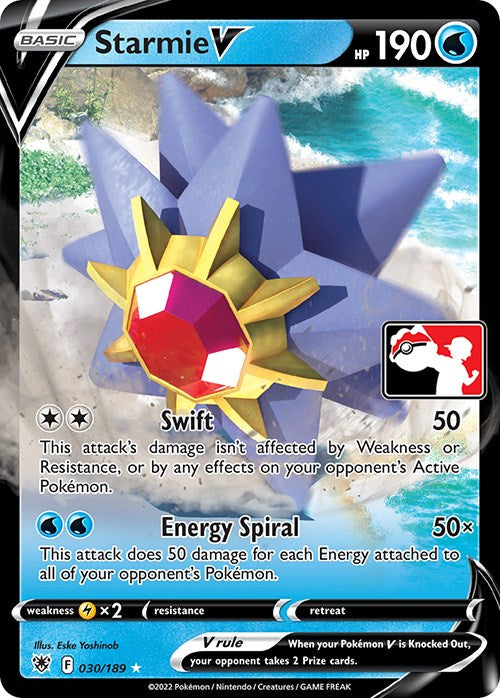 Starmie V (030/189) [Prize Pack Series Three] | Fandemonia Ltd