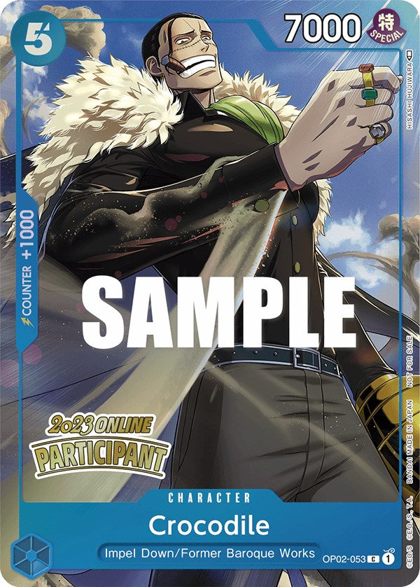 Crocodile (Online Regional 2023) [Participant] [One Piece Promotion Cards] | Fandemonia Ltd