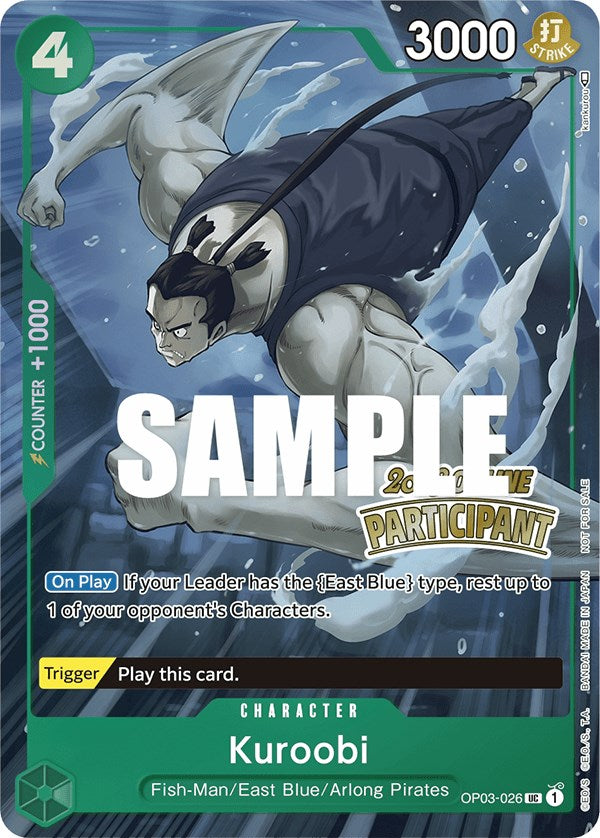 Kuroobi (Online Regional 2023) [Participant] [One Piece Promotion Cards] | Fandemonia Ltd
