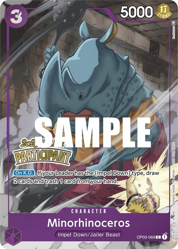 Minorhinoceros (Online Regional 2023) [Participant] [One Piece Promotion Cards] | Fandemonia Ltd