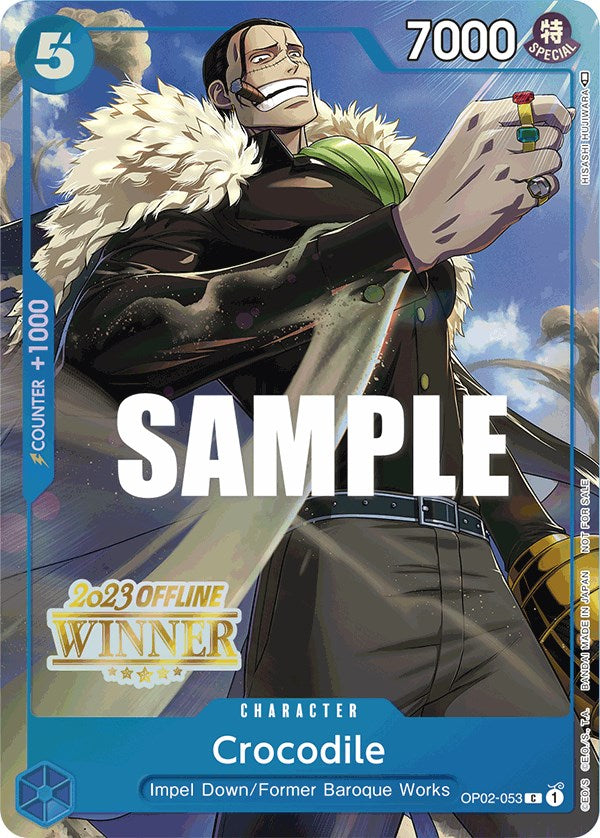 Crocodile (Offline Regional 2023) [Winner] [One Piece Promotion Cards] | Fandemonia Ltd