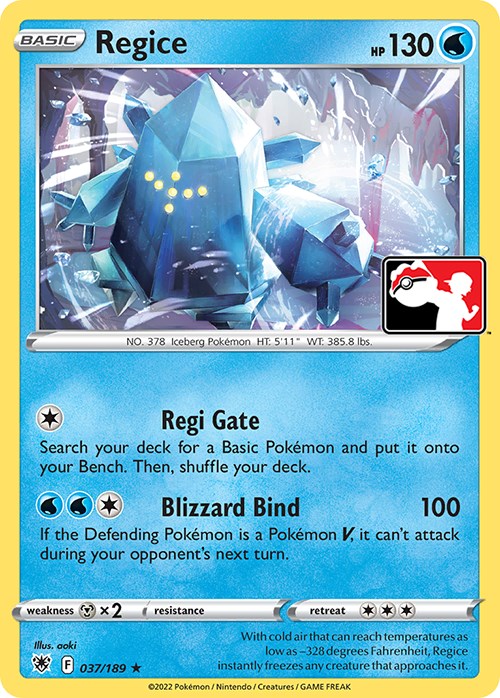 Regice (037/189) [Prize Pack Series Three] | Fandemonia Ltd