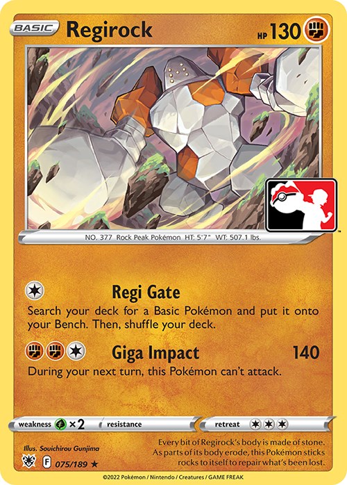 Regirock (075/189) [Prize Pack Series Three] | Fandemonia Ltd