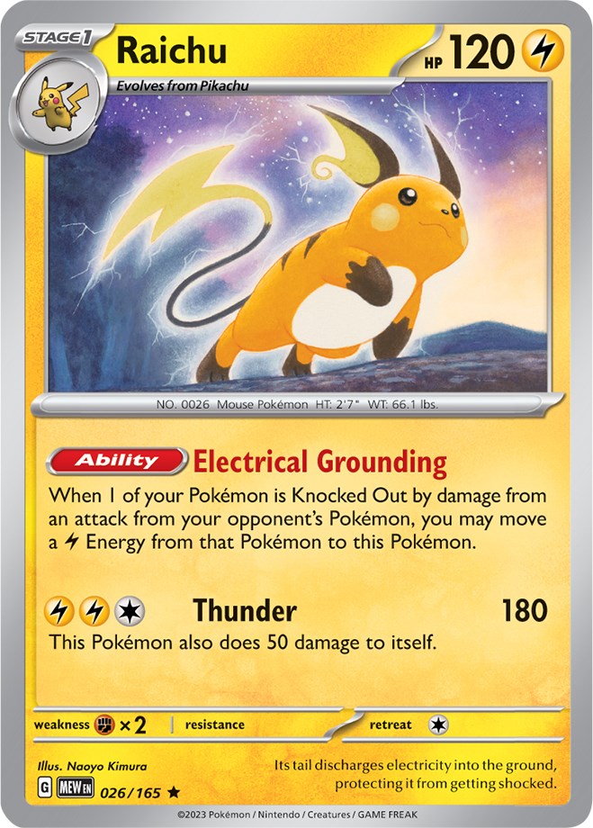 Raichu (026/165) [Scarlet & Violet 151] | Fandemonia Ltd