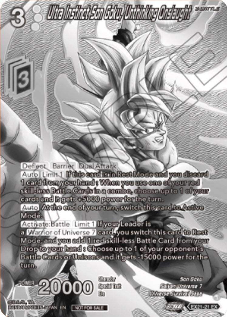 Ultra Instinct Son Goku, Unthinking Onslaught (2023 Offline Regionals Silver Print) (EX21-21) [Promotion Cards] | Fandemonia Ltd