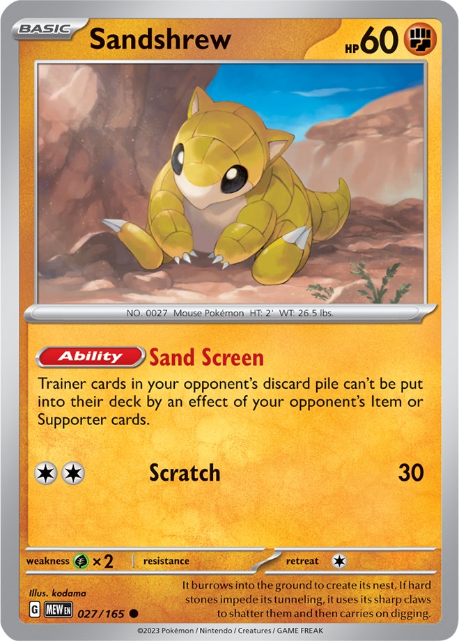 Sandshrew (027/165) [Scarlet & Violet 151] | Fandemonia Ltd