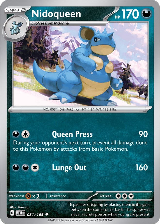 Nidoqueen (031/165) [Scarlet & Violet 151] | Fandemonia Ltd