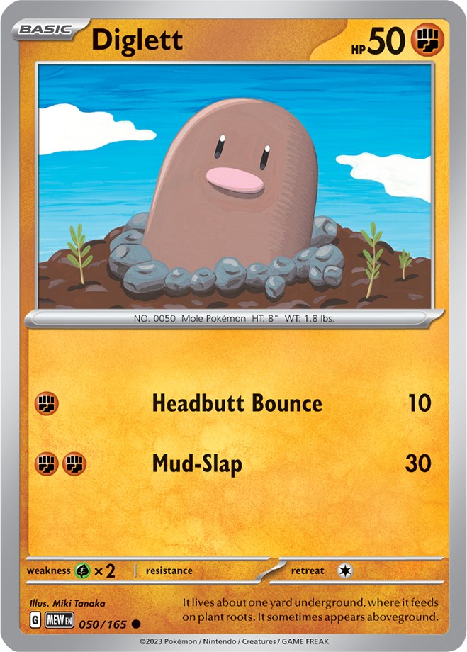 Diglett (050/165) [Scarlet & Violet 151] | Fandemonia Ltd