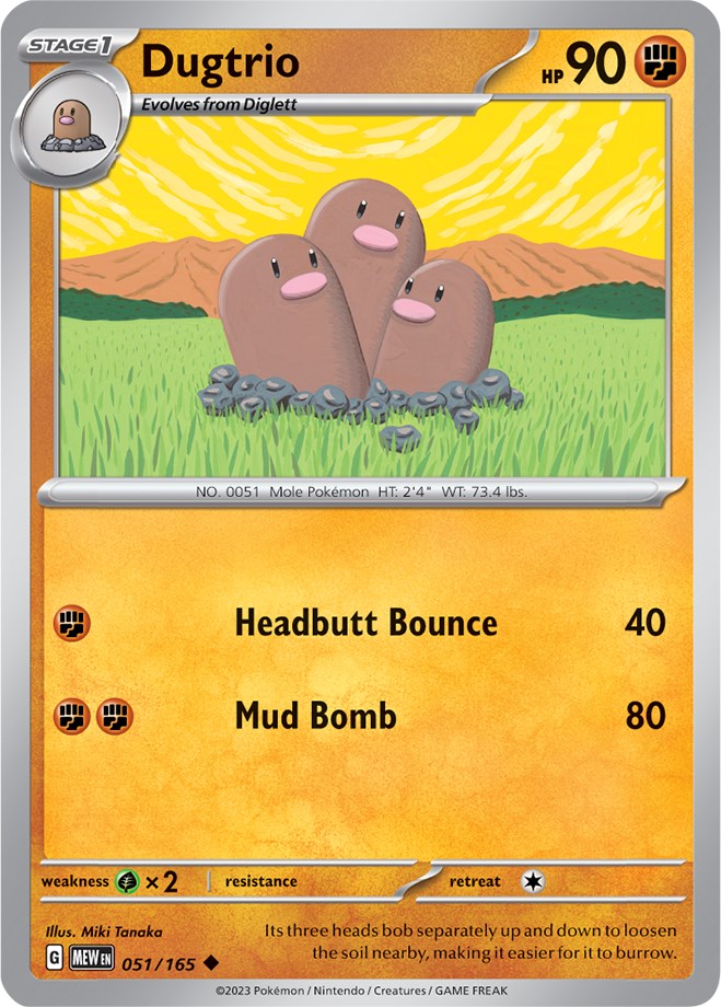 Dugtrio (051/165) [Scarlet & Violet 151] | Fandemonia Ltd