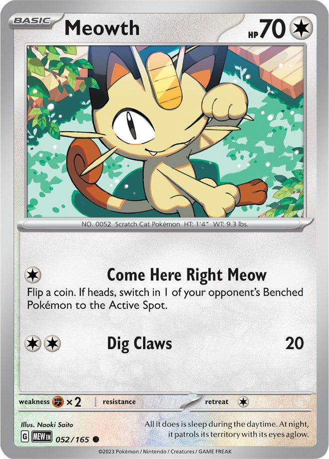 Meowth (052/165) [Scarlet & Violet 151] | Fandemonia Ltd