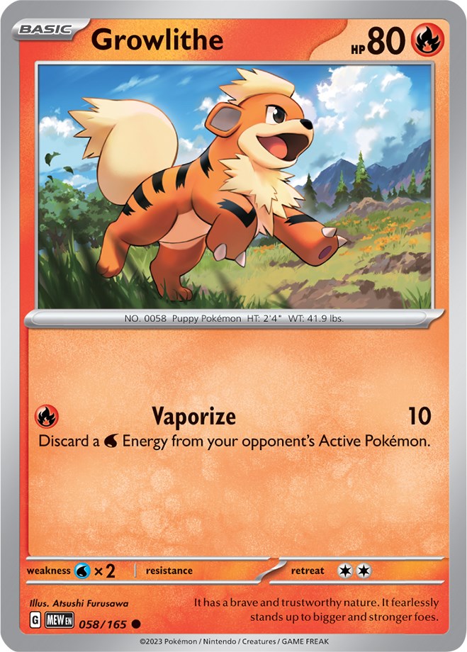 Growlithe (058/165) [Scarlet & Violet 151] | Fandemonia Ltd