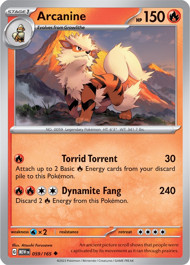 Arcanine (059/165) [Scarlet & Violet 151] | Fandemonia Ltd