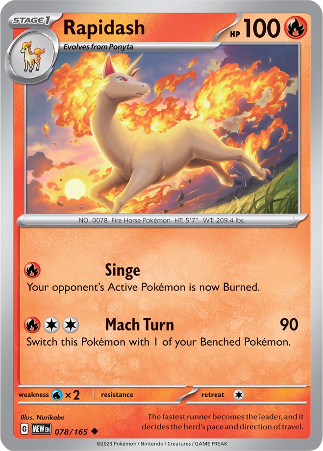 Rapidash (078/165) [Scarlet & Violet 151] | Fandemonia Ltd