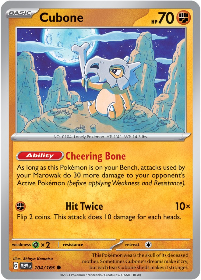 Cubone (104/165) [Scarlet & Violet: 151] | Fandemonia Ltd