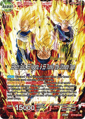 Son Goku & Vegeta & Trunks // SS Son Goku, SS Vegeta, & SS Trunks, the Ultimate Team (Fighter's Ambition Holiday Pack) (BT19-001) [Tournament Promotion Cards] | Fandemonia Ltd