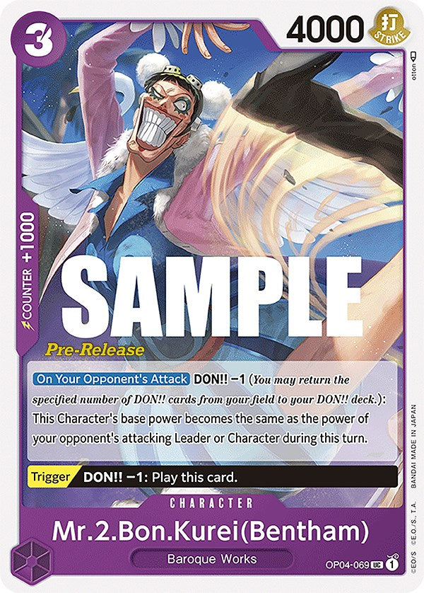 Mr.2.Bon.Kurei(Bentham) [Kingdoms of Intrigue Pre-Release Cards] | Fandemonia Ltd