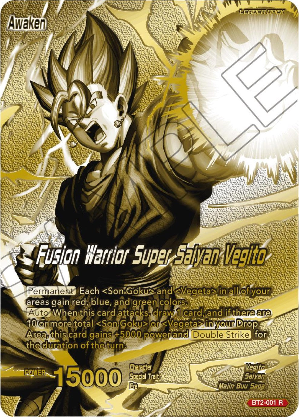 Vegito // Fusion Warrior Super Saiyan Vegito (Championship 2023 Golden Card Vol.3) (BT2-001) [Tournament Promotion Cards] | Fandemonia Ltd