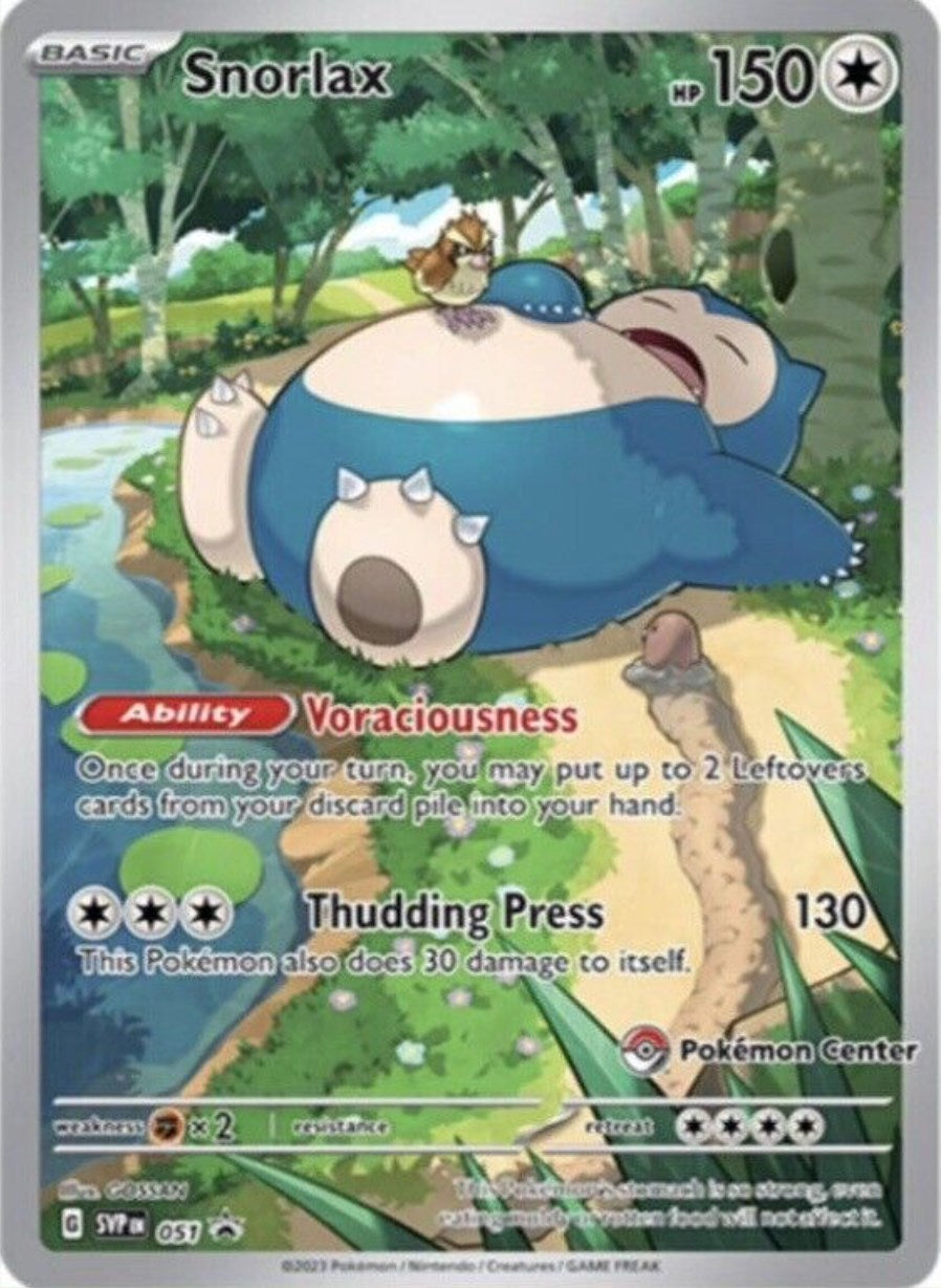 Snorlax (051) (Pokemon Center Exclusive) [Scarlet & Violet: Black Star Promos] | Fandemonia Ltd