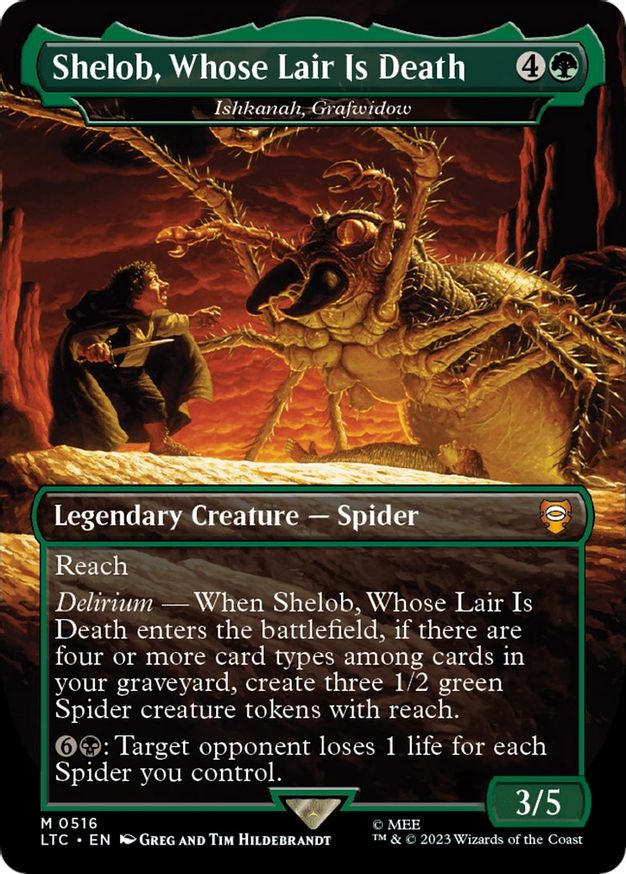 Shelob, Whose Lair Is Death - Ishkanah, Grafwidow (Borderless) [The Lord of the Rings: Tales of Middle-Earth Commander] | Fandemonia Ltd