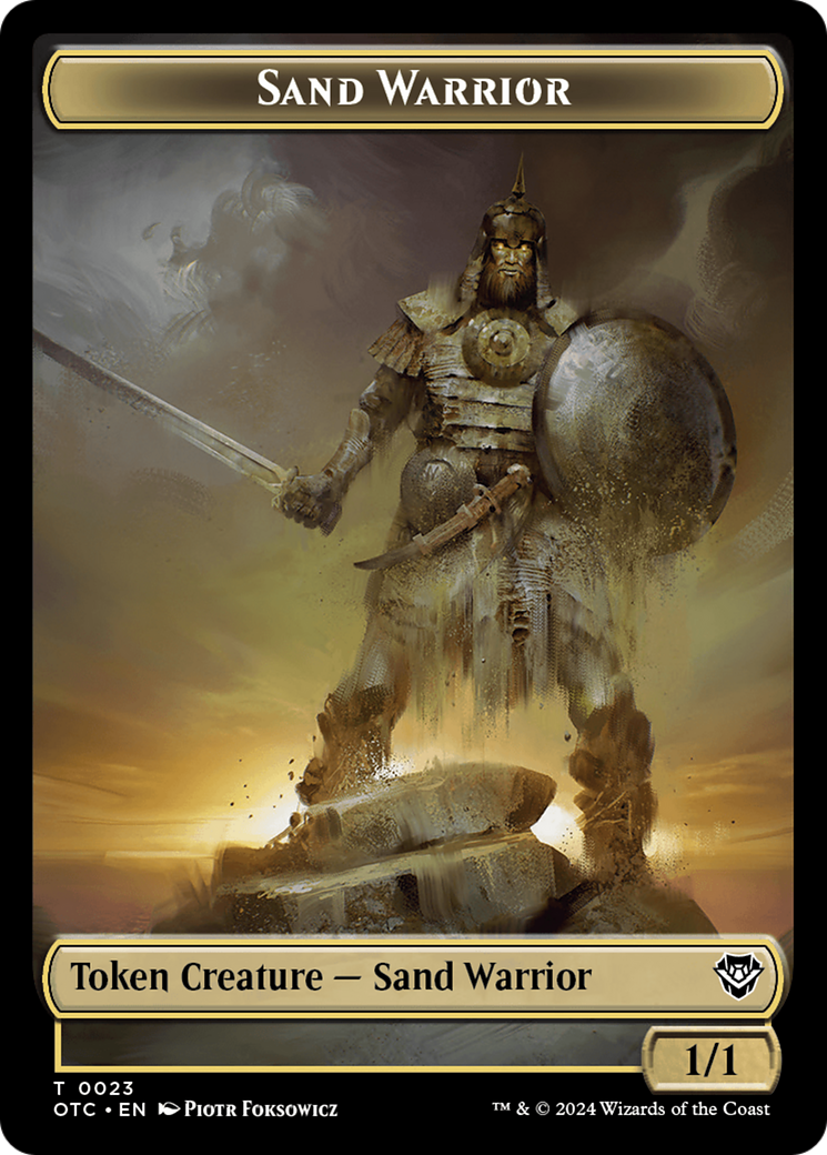 Plant // Sand Warrior Double-Sided Token [Outlaws of Thunder Junction Commander Tokens] | Fandemonia Ltd