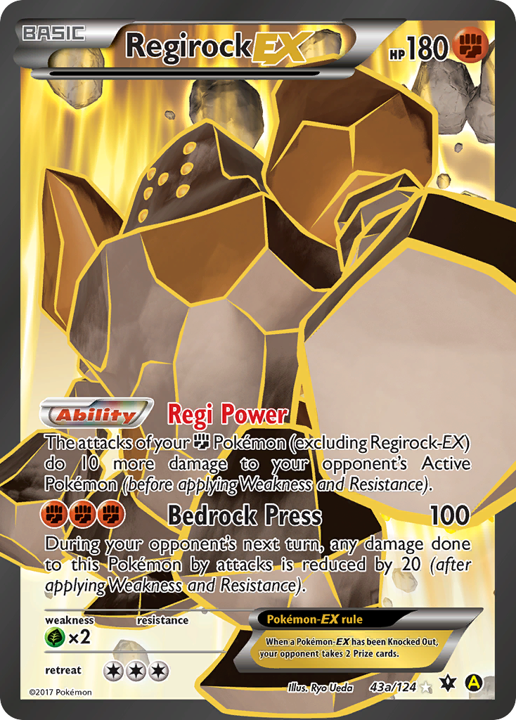 Regirock EX (43a/124) [Alternate Art Promos] | Fandemonia Ltd