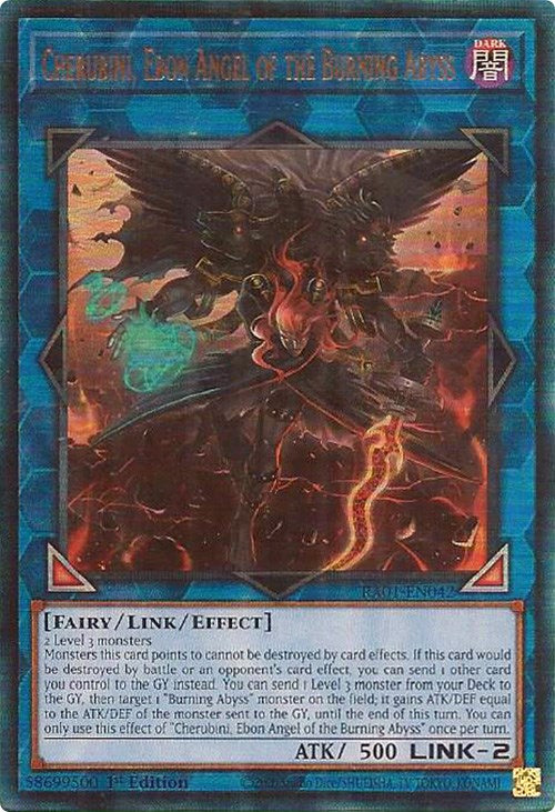 Cherubini, Ebon Angel of the Burning Abyss [RA01-EN042] Prismatic Ultimate Rare | Fandemonia Ltd