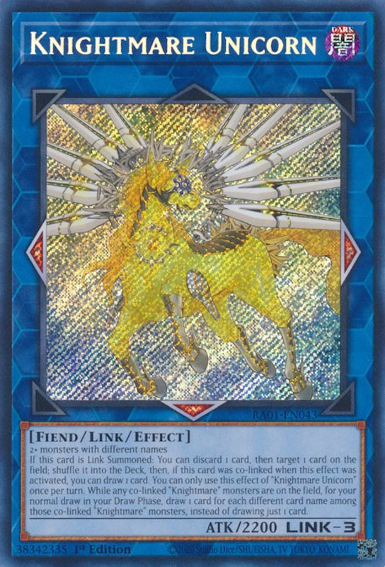 Knightmare Unicorn [RA01-EN043] Secret Rare | Fandemonia Ltd