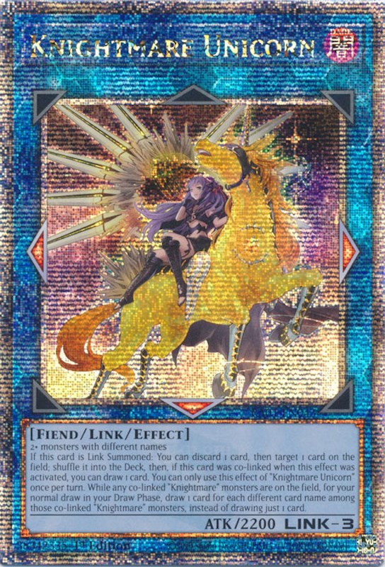 Knightmare Unicorn (Alternate Art) [RA01-EN043] Quarter Century Secret Rare | Fandemonia Ltd