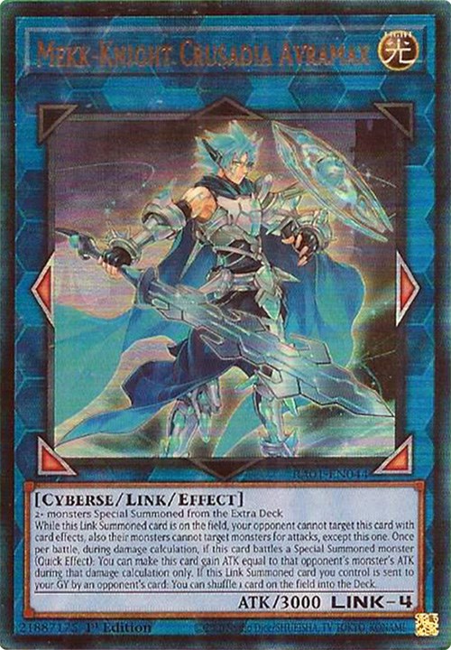 Mekk-Knight Crusadia Avramax [RA01-EN044] Prismatic Ultimate Rare | Fandemonia Ltd