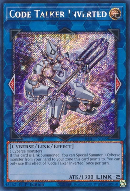 Code Talker Inverted [RA01-EN045] Platinum Secret Rare | Fandemonia Ltd