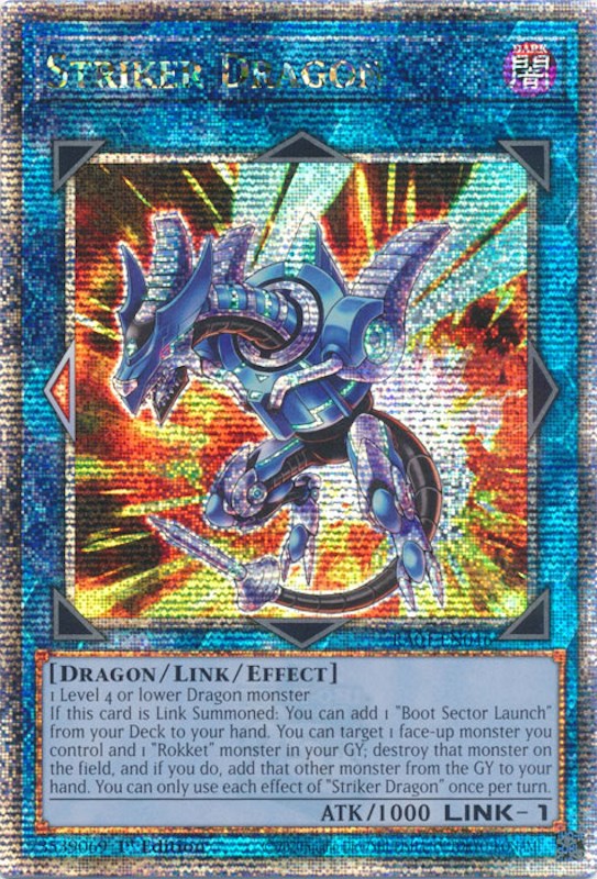 Striker Dragon [RA01-EN046] Quarter Century Secret Rare | Fandemonia Ltd