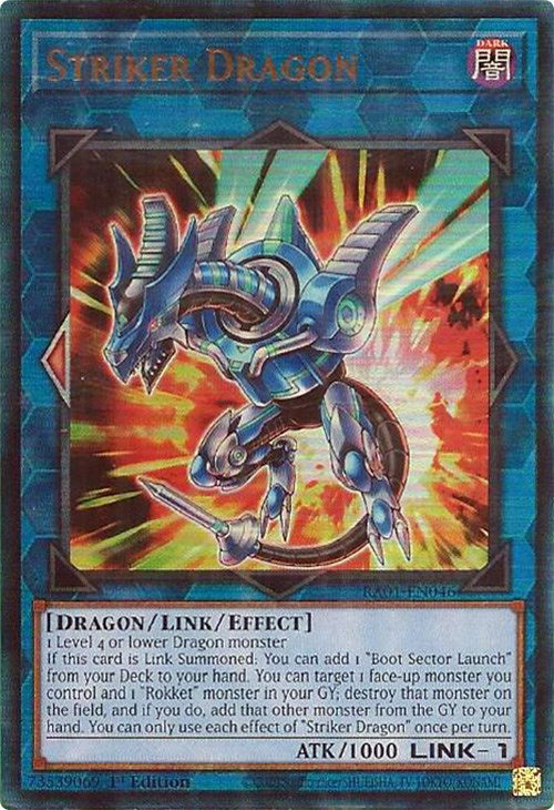 Striker Dragon [RA01-EN046] Prismatic Ultimate Rare | Fandemonia Ltd