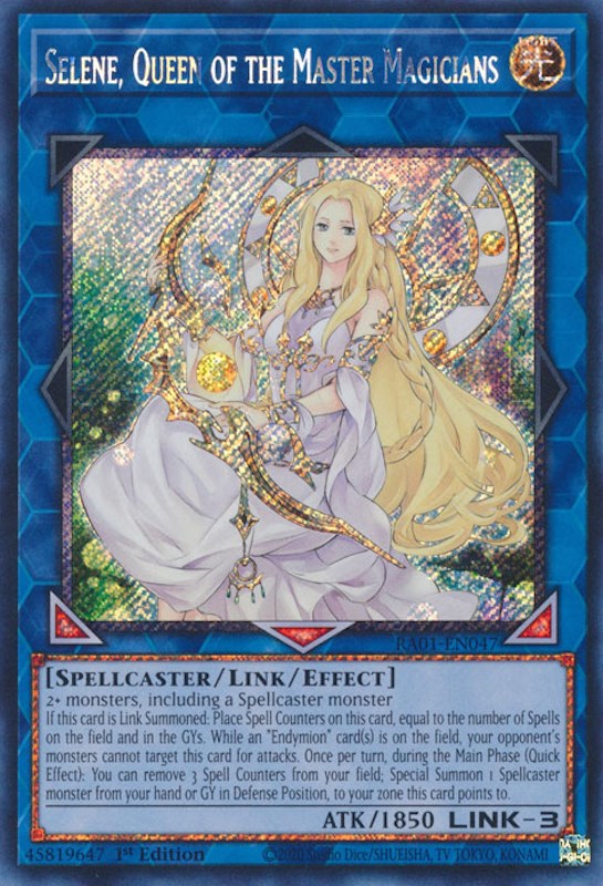 Selene, Queen of the Master Magicians [RA01-EN047] Platinum Secret Rare | Fandemonia Ltd