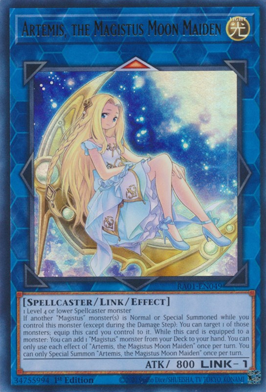 Artemis, the Magistus Moon Maiden [RA01-EN049] Ultra Rare | Fandemonia Ltd