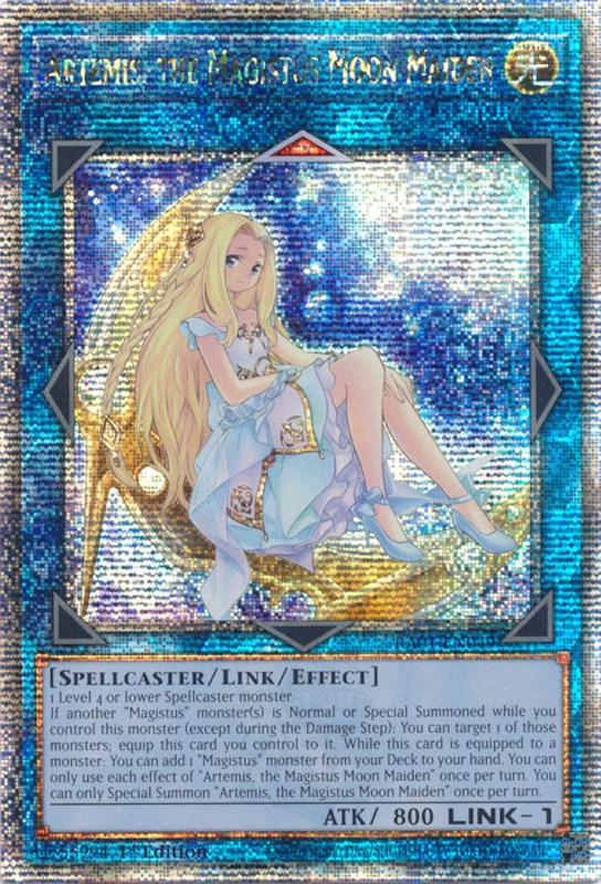 Artemis, the Magistus Moon Maiden [RA01-EN049] Quarter Century Secret Rare | Fandemonia Ltd