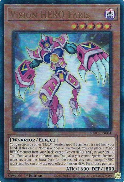 Vision HERO Faris [RA01-EN004] Prismatic Ultimate Rare | Fandemonia Ltd