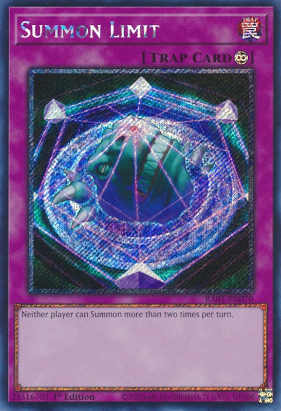 Summon Limit [RA01-EN070] Platinum Secret Rare | Fandemonia Ltd