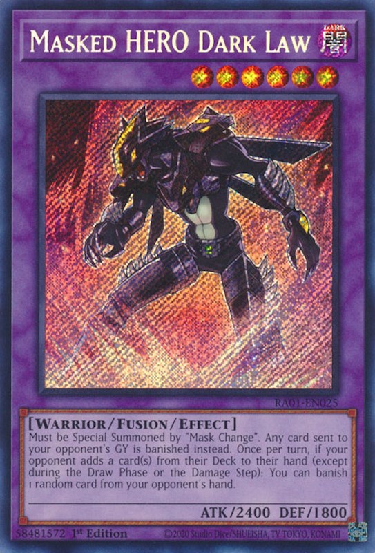 Masked HERO Dark Law [RA01-EN025] Secret Rare | Fandemonia Ltd