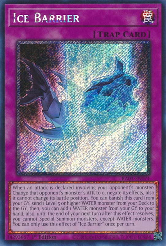 Ice Barrier [RA01-EN071] Platinum Secret Rare | Fandemonia Ltd