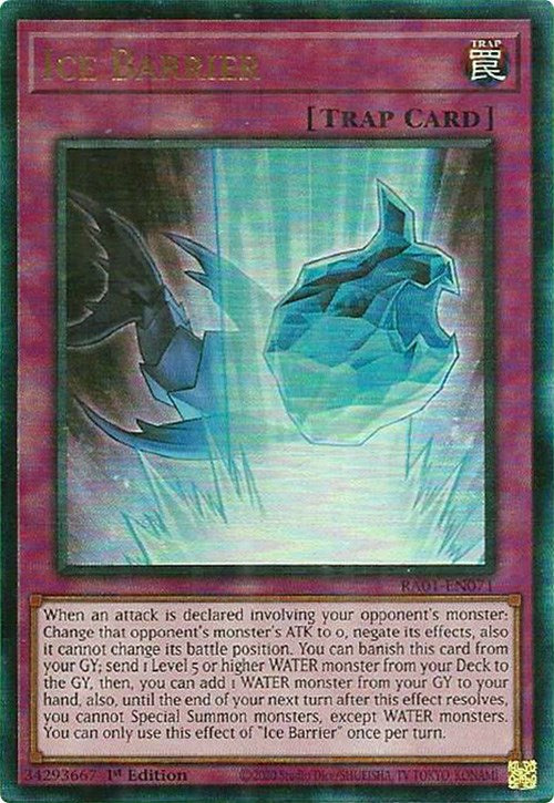 Ice Barrier [RA01-EN071] Prismatic Ultimate Rare | Fandemonia Ltd