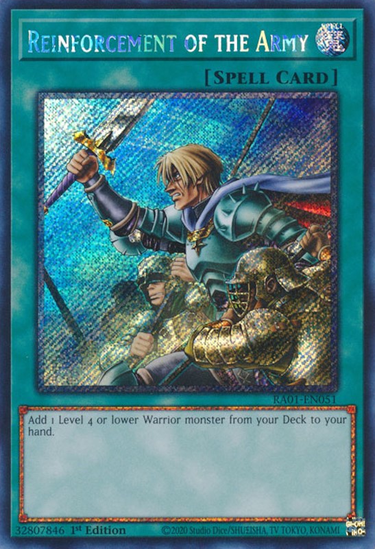 Reinforcement of the Army [RA01-EN051] Platinum Secret Rare | Fandemonia Ltd