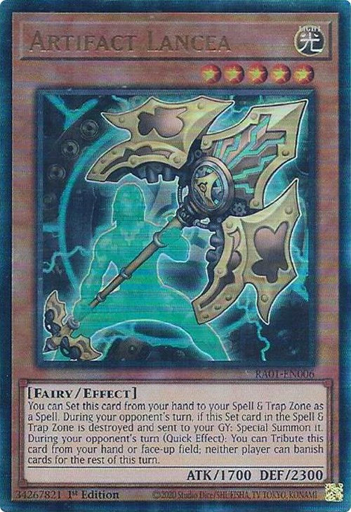 Artifact Lancea [RA01-EN006] Prismatic Ultimate Rare | Fandemonia Ltd