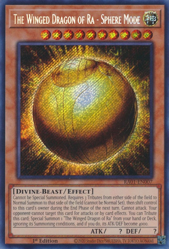 The Winged Dragon of Ra - Sphere Mode [RA01-EN007] Secret Rare | Fandemonia Ltd