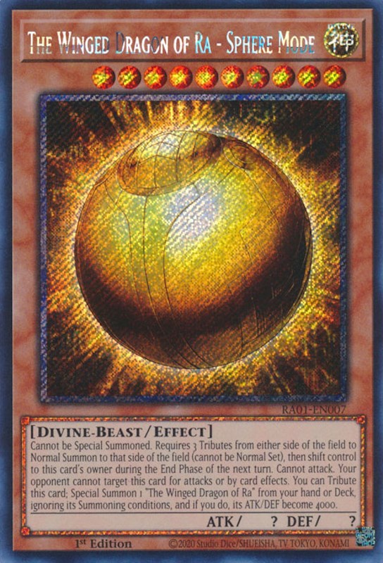 The Winged Dragon of Ra - Sphere Mode [RA01-EN007] Platinum Secret Rare | Fandemonia Ltd