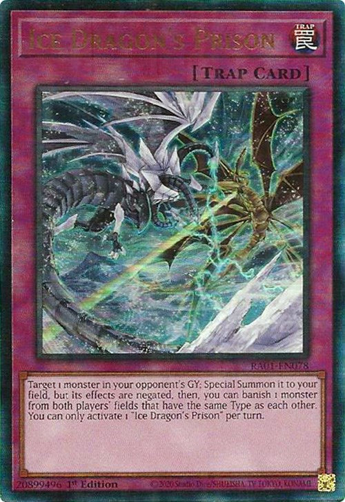 Ice Dragon's Prison [RA01-EN078] Prismatic Ultimate Rare | Fandemonia Ltd