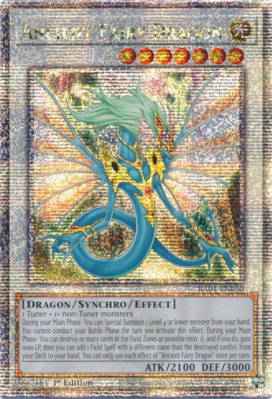 Ancient Fairy Dragon [RA01-EN030] Quarter Century Secret Rare | Fandemonia Ltd